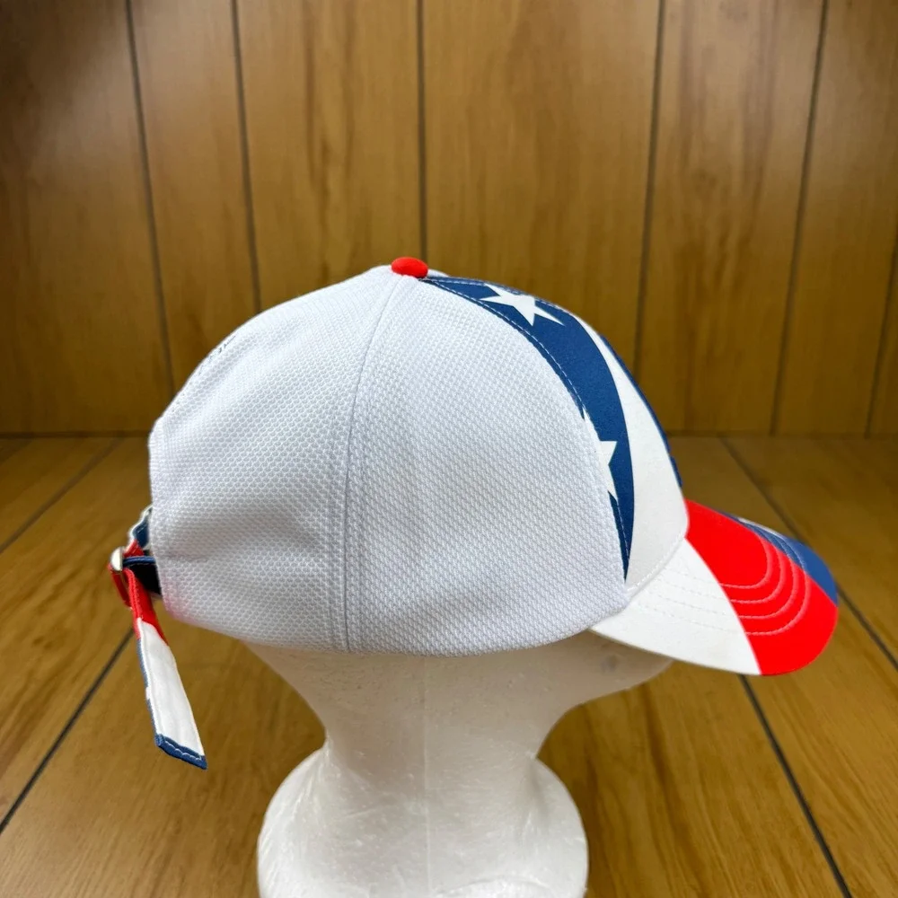 Royal & Awesome Golf Hat Stars and Stripes Patriotic Red White Blue Mesh Cap